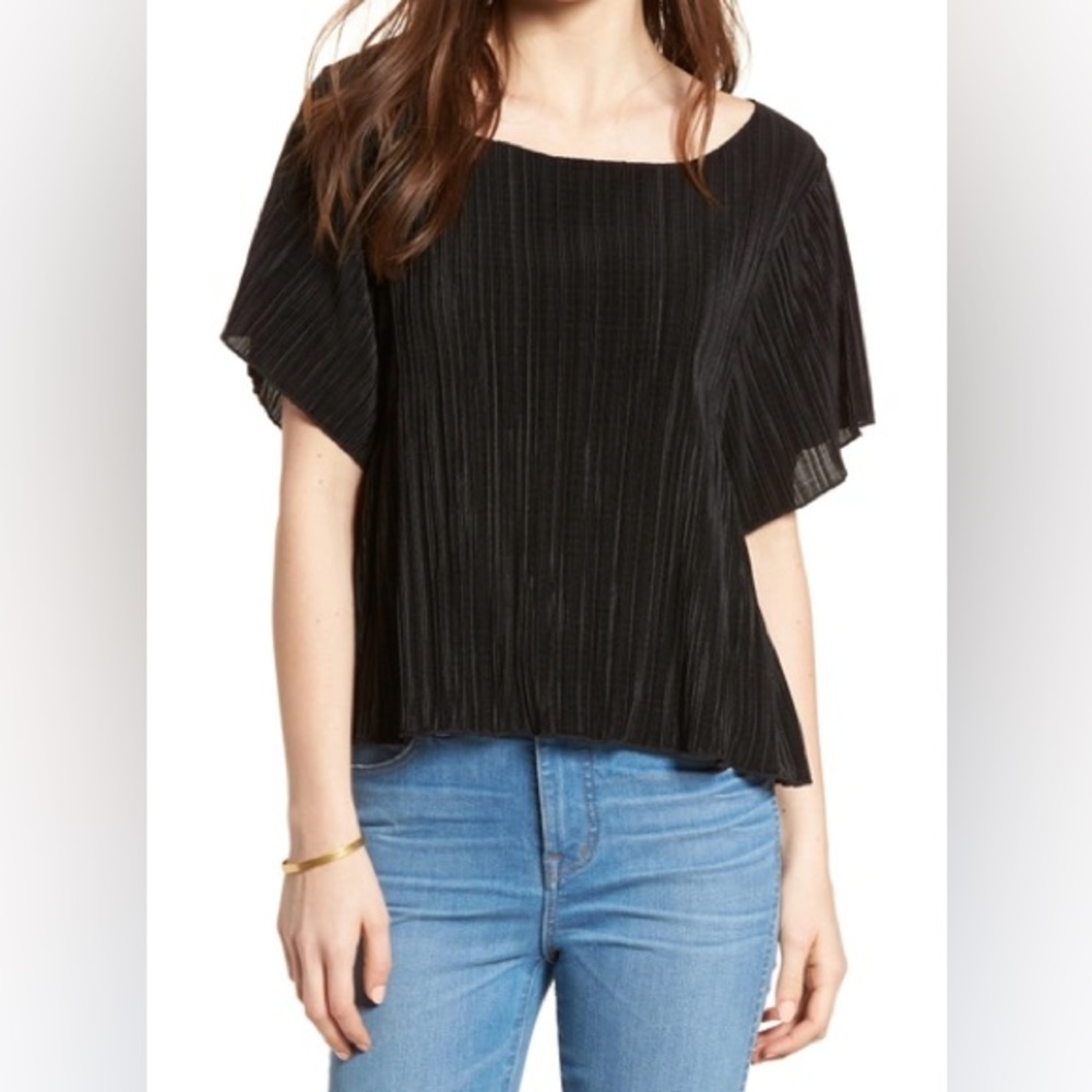 Madewell Black Short Sleeve Blouse